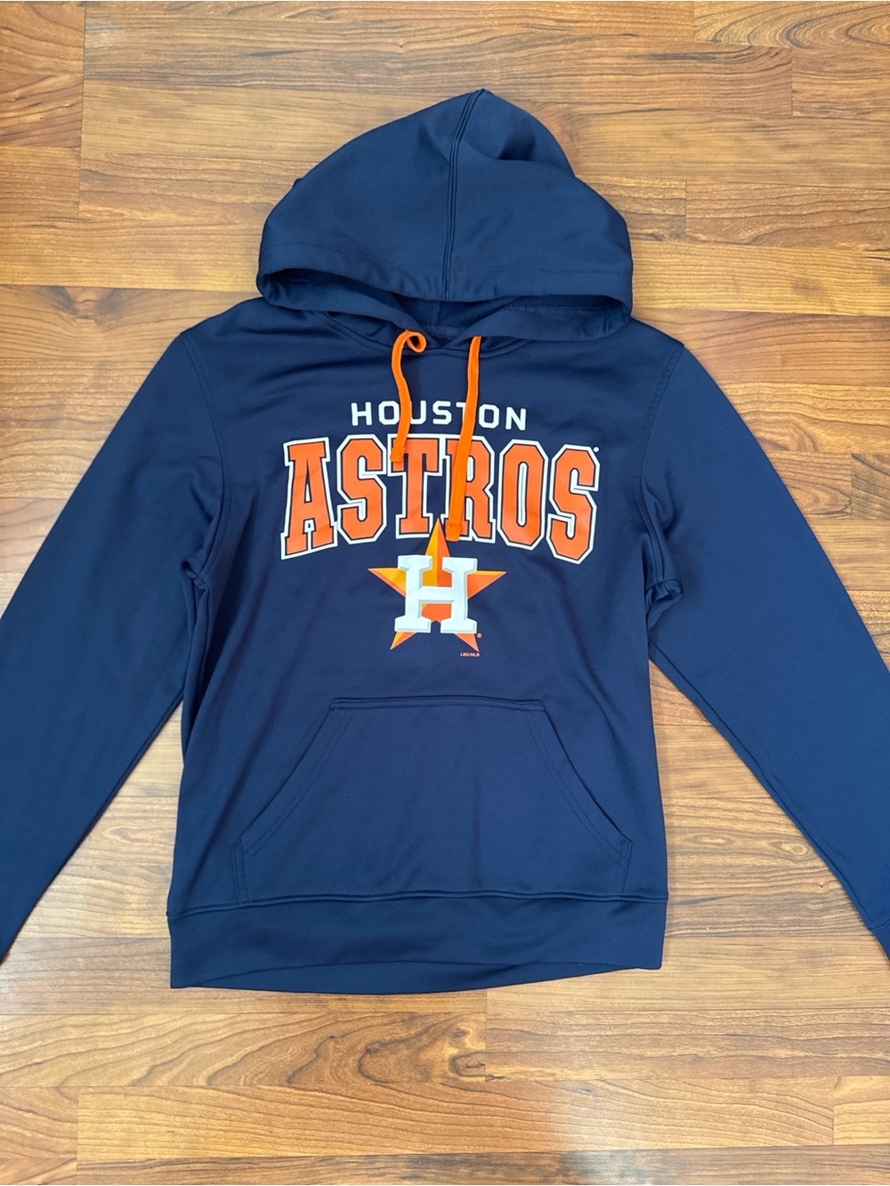 MLB Houston Astros Navy Hoodie with Orange Logo